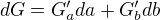 kopírovat do textarea $dG=G'_a da + G'_b db$
