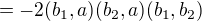 $= - 2(b_1, a)(b_2, a)(b_1, b_2)$