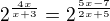 $2^{ \frac{4x}{x+3}}=2^{\frac{5x-7}{2x+5}}$