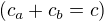 $(c_a+c_b=c)$