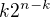 $k2^{n-k}$