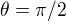 $\theta=\pi/2$