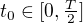 $t_0\in[0,\tfrac T2]$