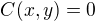 $C(x,y)=0$
