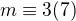 $m \equiv 3 (7)$