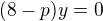 $(8-p)y=0$