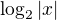 $\log_2{|x|}$