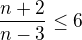 $\frac{n+2}{n-3}\le 6$