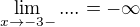 $\lim_{x\to-3-} ....= -\infty $