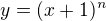 $y=(x+1)^{n}$