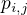 $p_{i,j}$