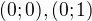 ${(0; 0), (0; 1)}$