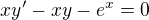 kopírovat do textarea $xy'-xy-e^{x}=0$