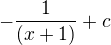 kopírovat do textarea $-\frac{1}{(x+1)}+c$