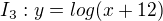 $I_3: y= log (x+12)$