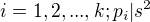 $ i =1,2,...,k; p_i|s^2$