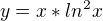 $y=x*ln^2x$