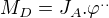 $M_{D}=J_{A}. \varphi^{..}$
