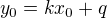 $y_0=kx_0+q$