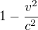 $1-\frac{v^2}{c^2}$