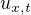 $u_{x,t}$
