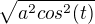 $\sqrt{a^{2} cos^{2}(t)}$