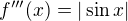 $f'''(x)=|\sin x|$
