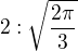 kopírovat do textarea $2:\sqrt{\frac{2\pi }{3}}$
