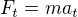 $F_{t}=ma_{t}$