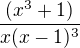 kopírovat do textarea $\frac{(x^3 + 1)}{x (x - 1)^3}$