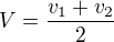kopírovat do textarea $V = \frac{v_1 + v_2}{2}$