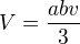 $V=\frac{abv}{3}$
