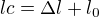 $lc=\Delta l+l_{0}$
