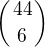 $\left(44\atop6\right)$