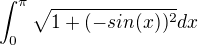 kopírovat do textarea $\int_0^\pi \sqrt{1+(-sin(x))^2}dx$