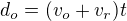 $d_o=(v_o+v_r)t$