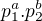 $p_1^a.p_2^b$