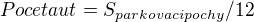 kopírovat do textarea $Pocet aut=S_{parkovaci pochy} / 12$