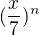 $(\frac{x}{7})^n$