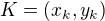 $K=(x_{k},y_{k})$