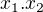 $x_{1}.x_{2}$