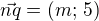 kopírovat do textarea $\vec{nq}=(m;\,5)$