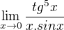 $\lim_{x\to0}\frac{tg^5{}x}{x.sinx}$