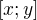 $[x; y]$