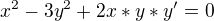 $x^2-3y^2+2x*y*y'=0$