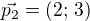 $\vec{p_2}=(2;\,3)$