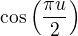${\cos\(\frac{\pi u}{2}\)}$