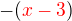 $ -(\color{red}x-3\color{black})$