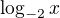 $\log_{-2}x$