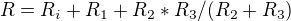 kopírovat do textarea $R = R_{i} + R_{1} + R_{2}*R_{3} / (R_{2} + R_{3})$